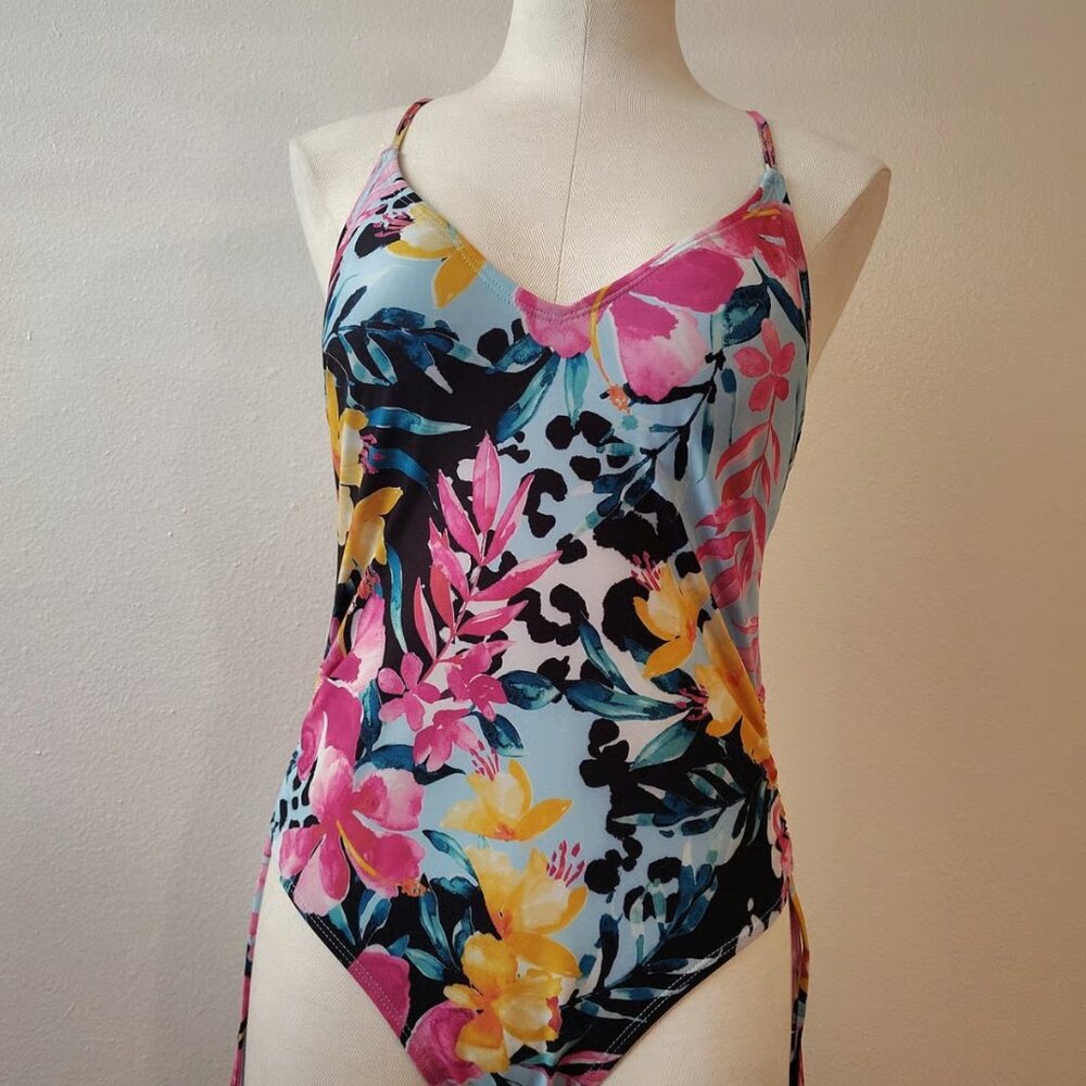 BCBG Multicolor Floral Swimsuit